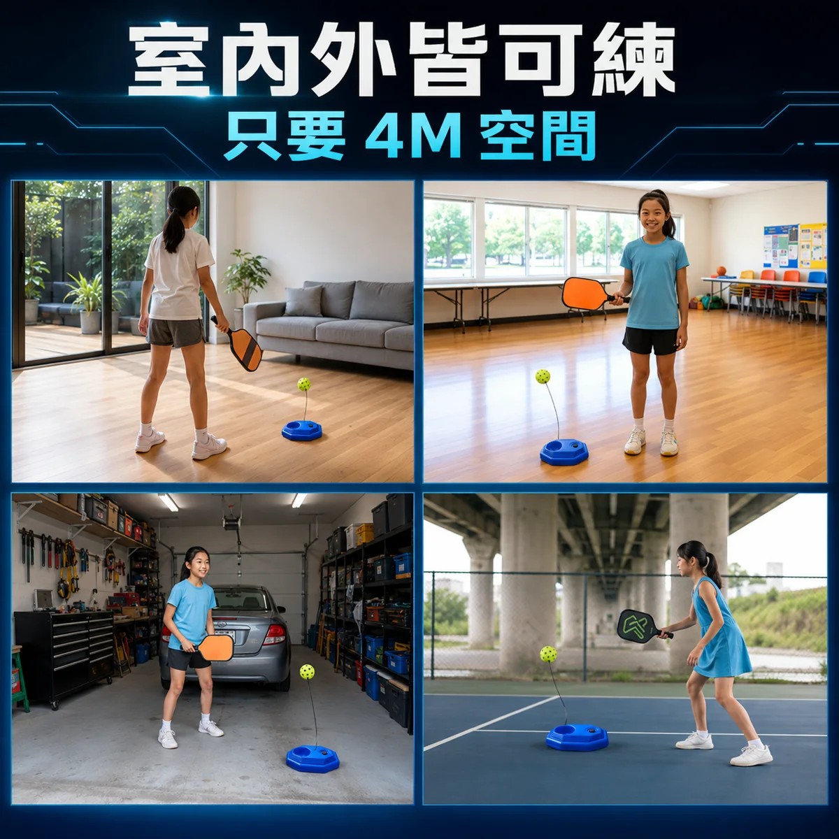 PB-匹克球揮拍訓練器連繩 商品介紹圖
