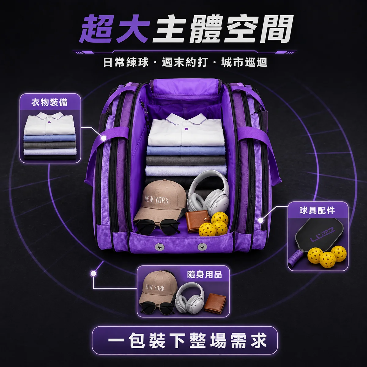 LUZZ匹克球運動包 商品介紹圖
