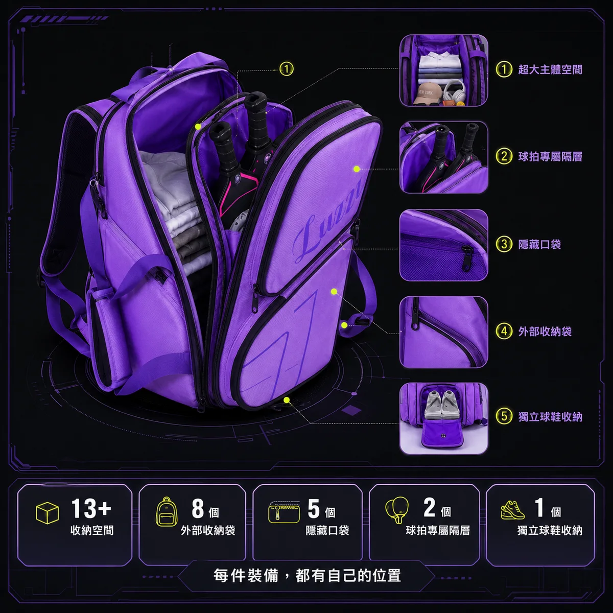 LUZZ匹克球運動包 商品介紹圖