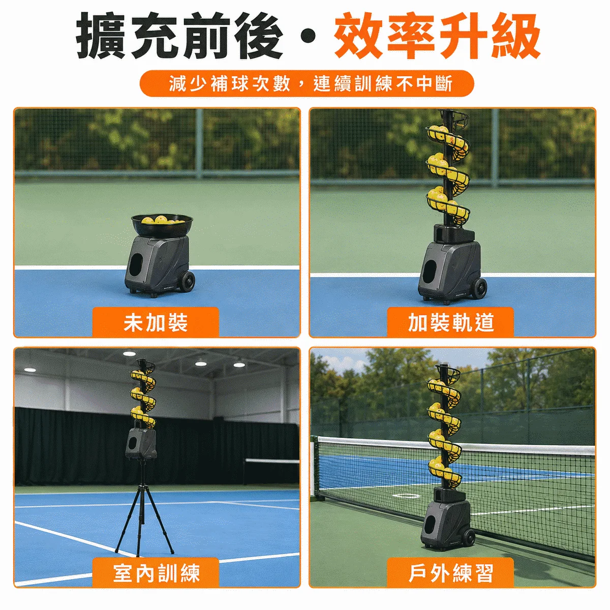 免插電匹克球發球機－自動落球款/F型 商品介紹圖