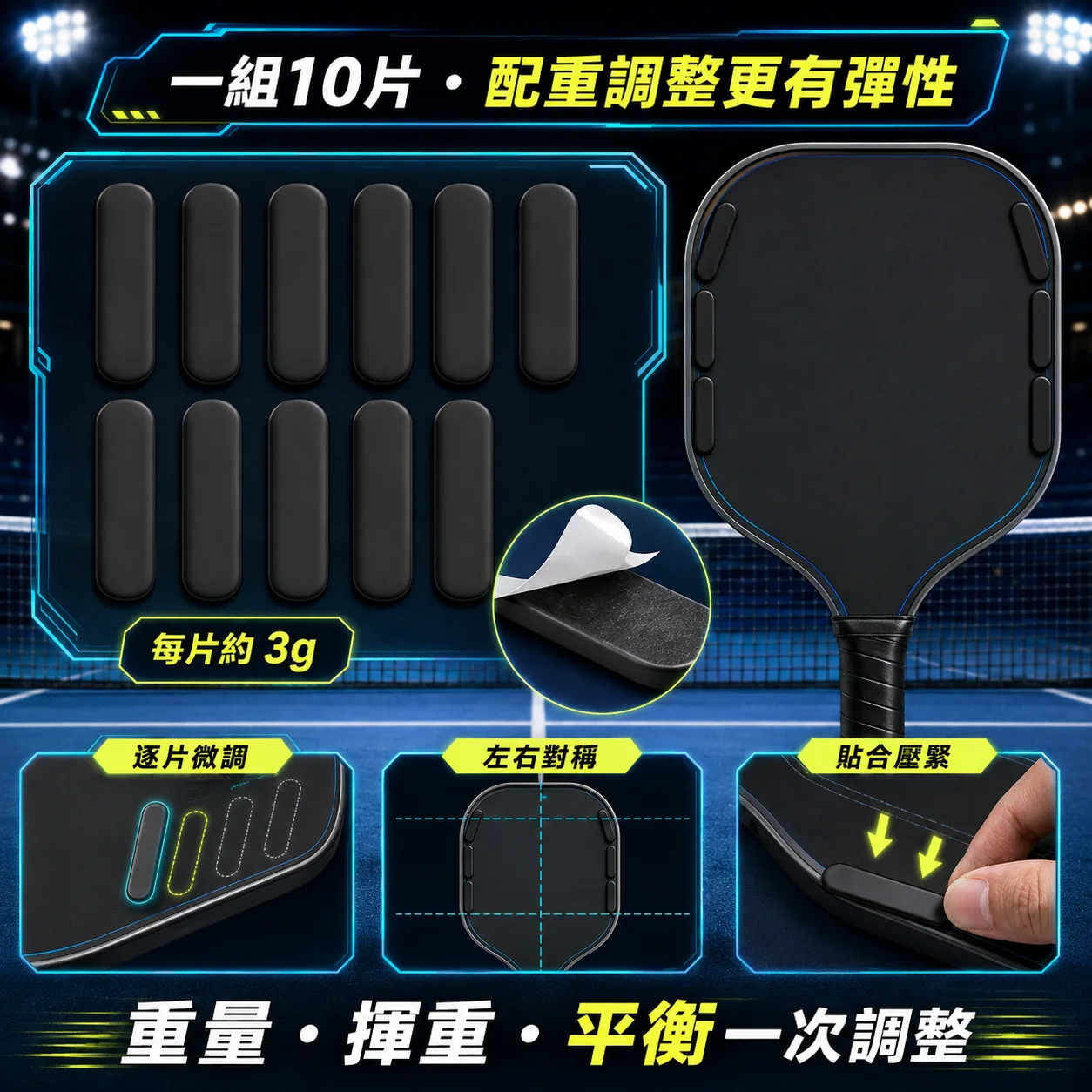 PB-球拍3M配重鉛片 商品介紹圖
