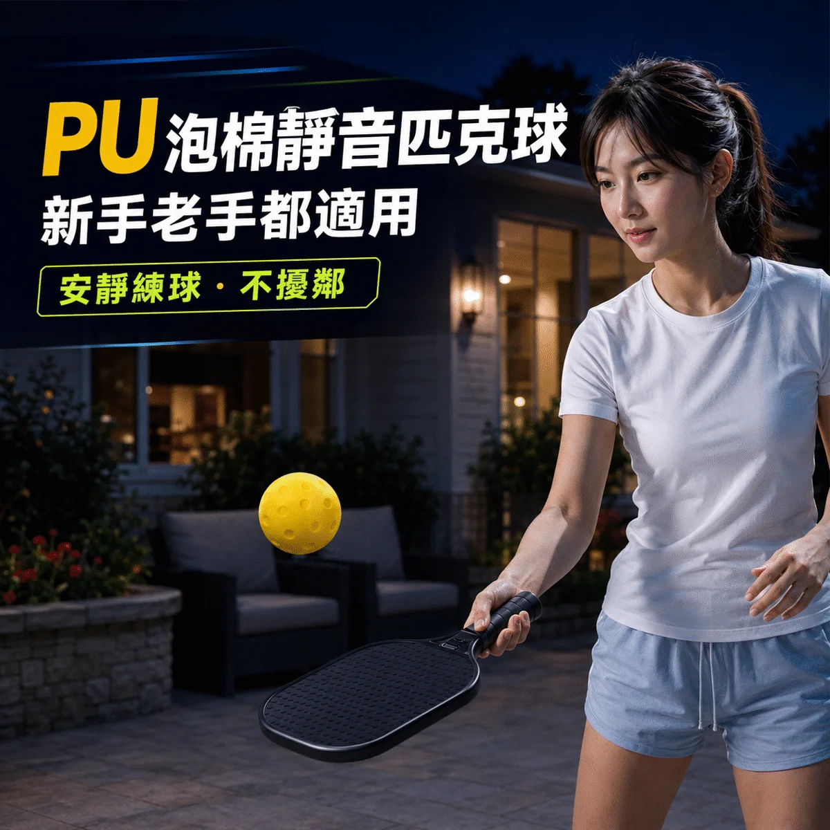 PU靜音匹克球